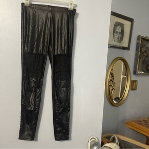 Black Faux Leather Leggings